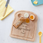 Personalised 'Toast to an Egg-cellent Chef' Egg Board - Dustandthings.com