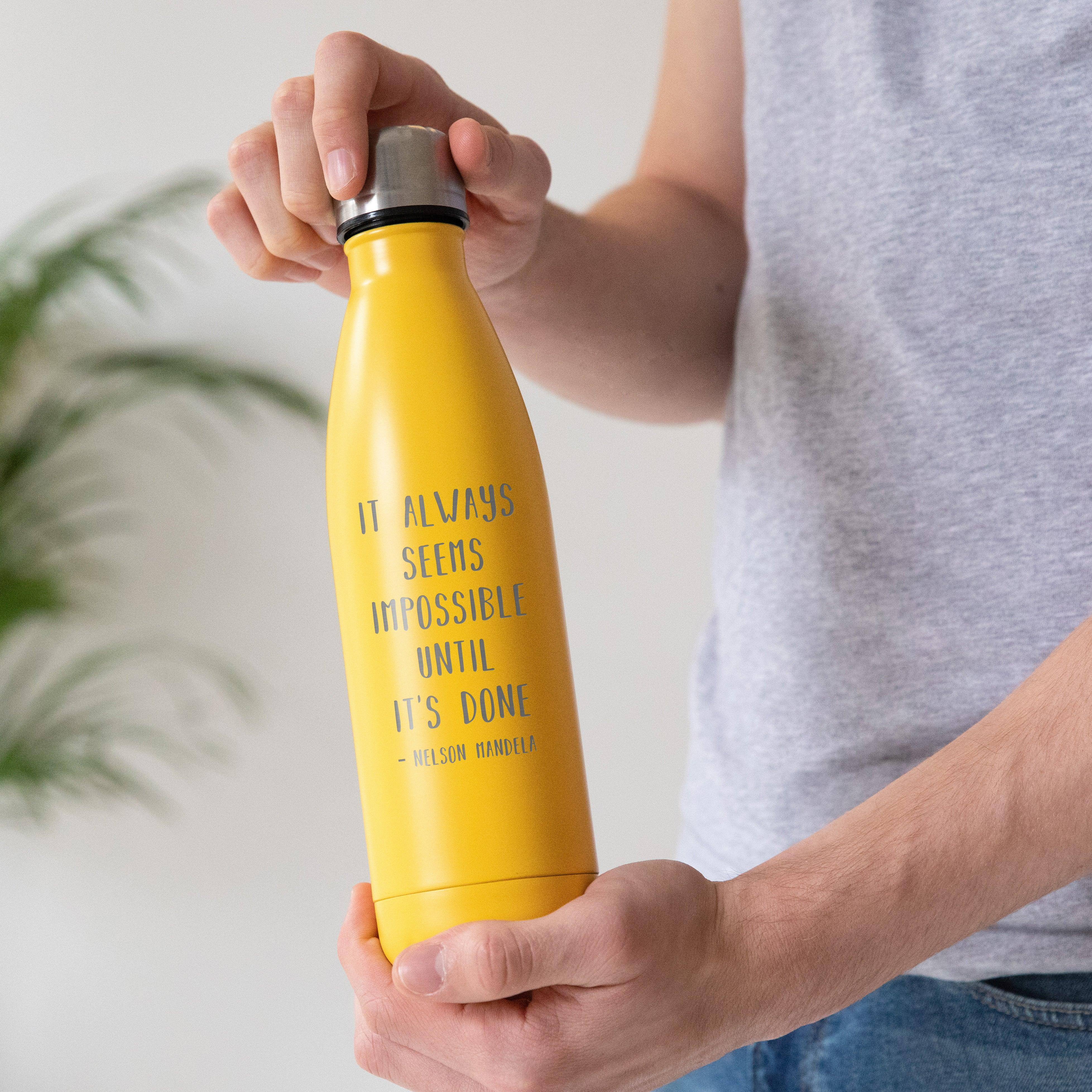 Engraved Motivational Quote Water Bottle - Dustandthings.com