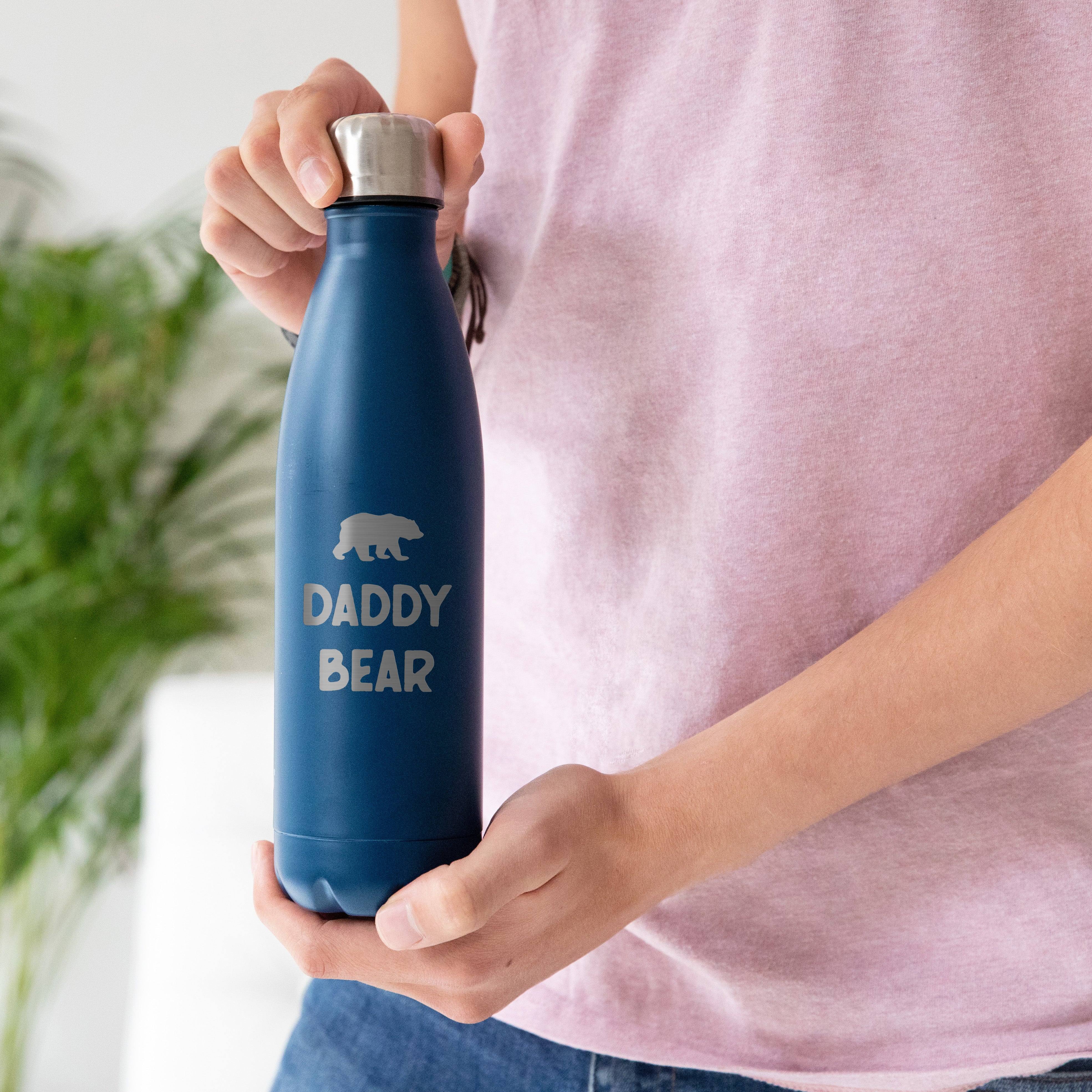 Engraved 'Daddy Bear' Insulated Water Bottle - Dustandthings.com