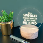Engraved 'Be Kind' Positive Mini Desk Lamp - Dustandthings.com