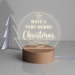 Engraved Have a Very Merry Christmas Mini Desk Lamp - Dustandthings.com