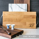 Personalised Large Carved Heart Chopping Block - Dustandthings.com