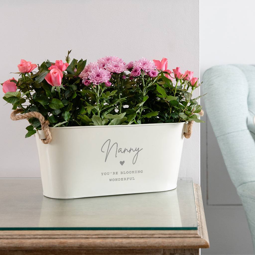 personalised outdoor plant pots Personalised Metal Planter For Her – Dust and Things