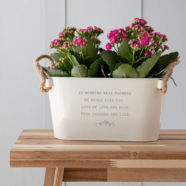 personalised plant pots Personalised Flower Planter from Children 'If - Were Flowers I'd Pick –  Dust and Things