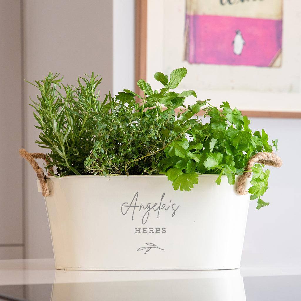 Personalised Name Metal Planter - Dustandthings.com