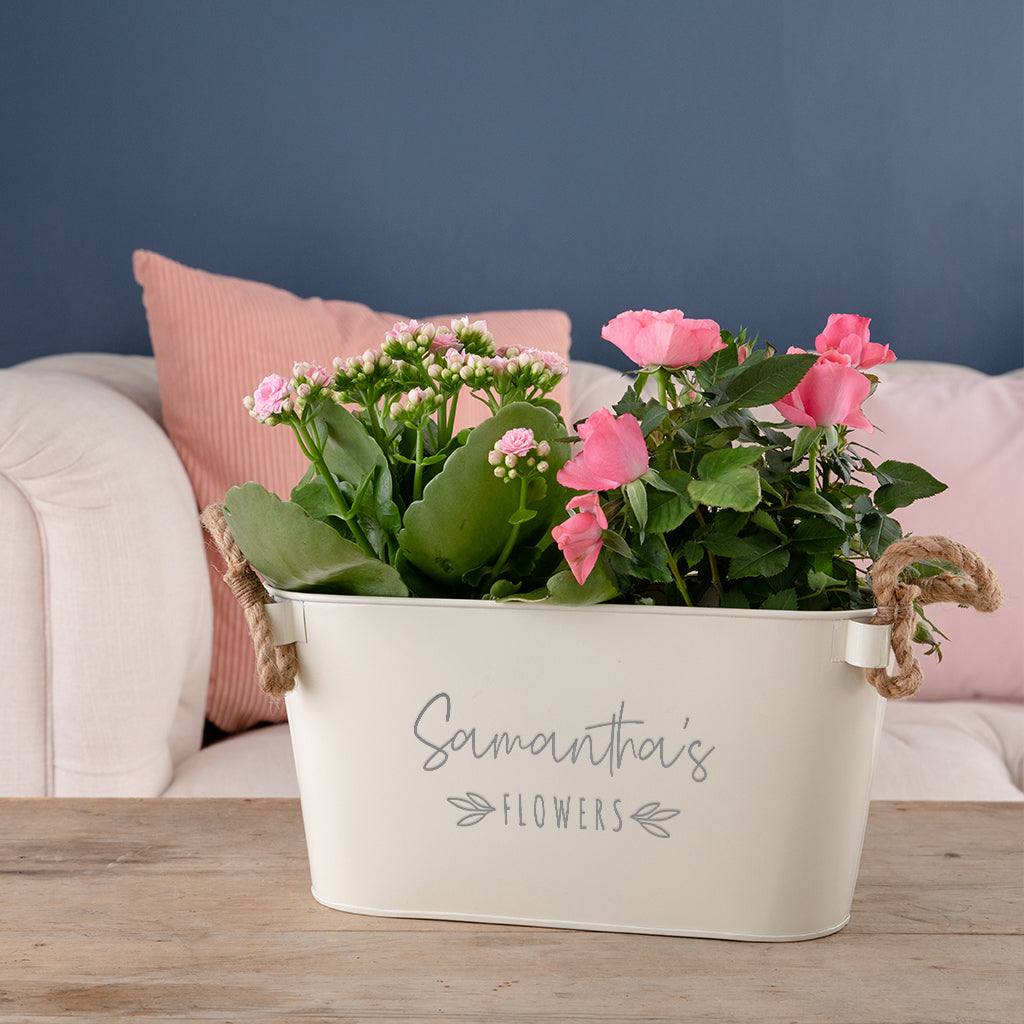 Personalised Metal Planter - Dustandthings.com