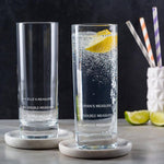 Personalised Highball Gin Glass - With Funny Fill Lines. - Dustandthings.com