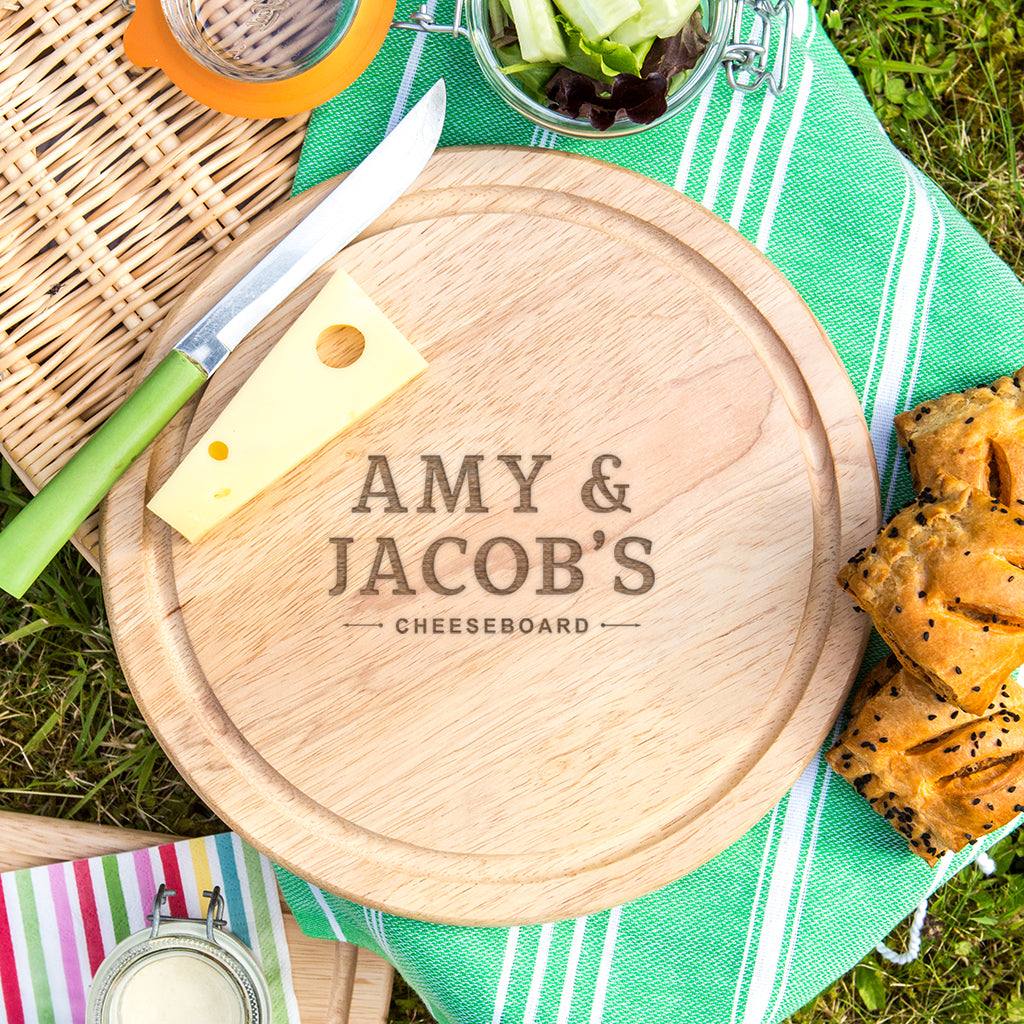 Personalised Couple's Round Board - Dustandthings.com