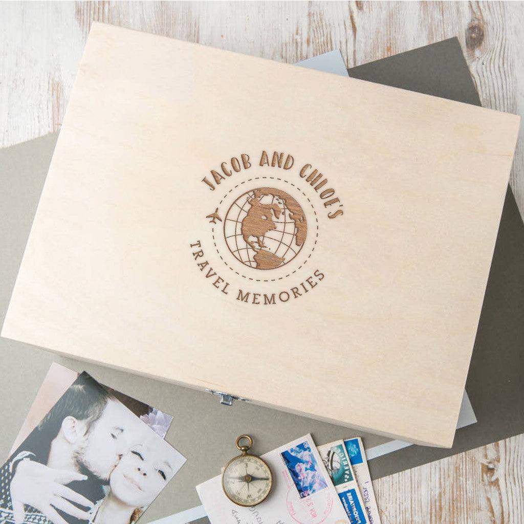 Personalised Couples Travel Memento Box - Dustandthings.com