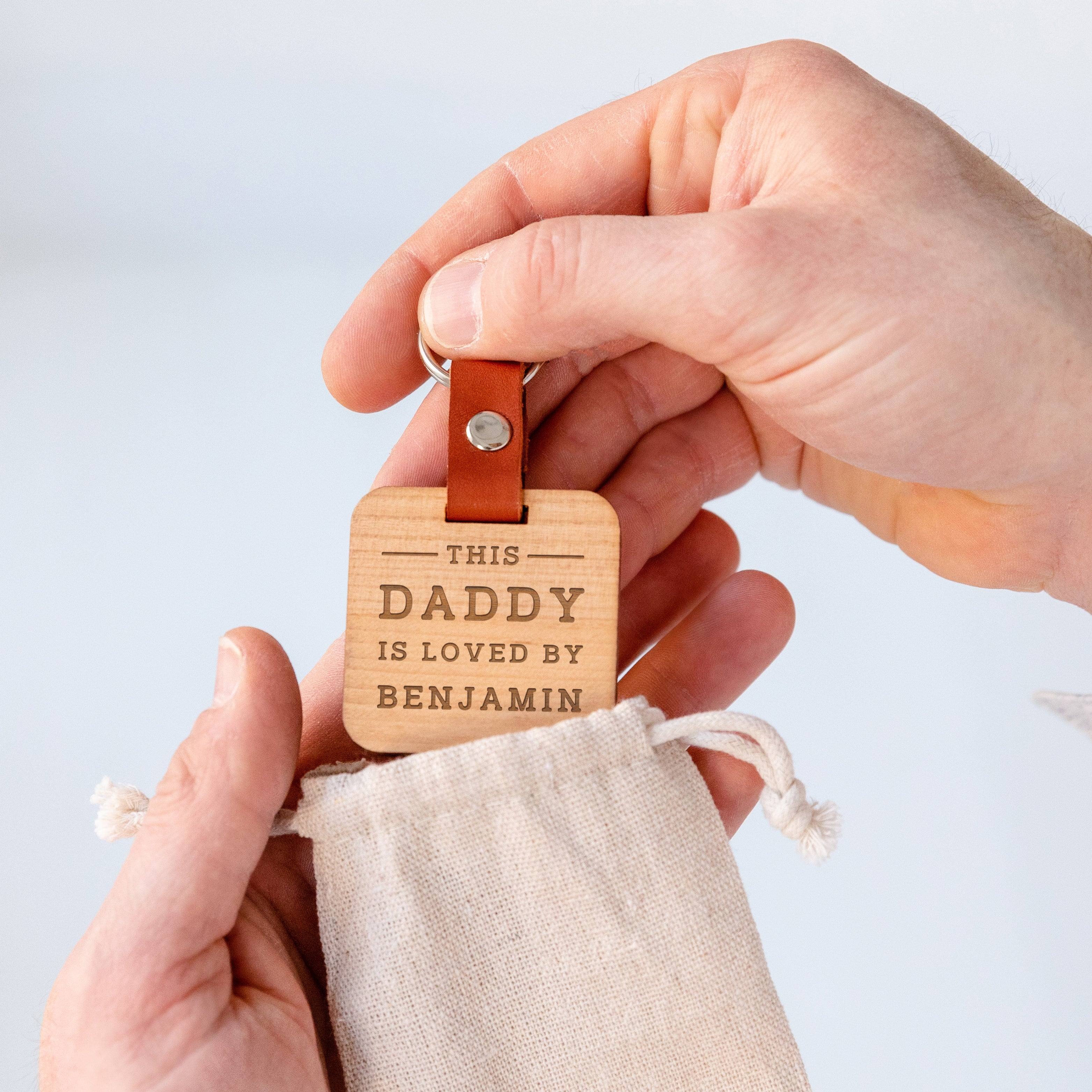 Personalised Keyring for Mummy or Daddy - Dustandthings.com