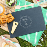 Personalised Couple's Names Slate Chopping Board - Dustandthings.com