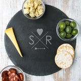 Personalised Follow Your Heart Round Slate Board - Dustandthings.com