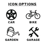 Personalised Shed, Garage, Bike or Car Keyring - Dustandthings.com