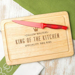 Personalised 'King Of The Kitchen' Chopping Board - Dustandthings.com
