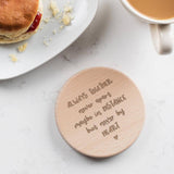 Engraved Wooden Coaster For Long Distance Friend - Dustandthings.com