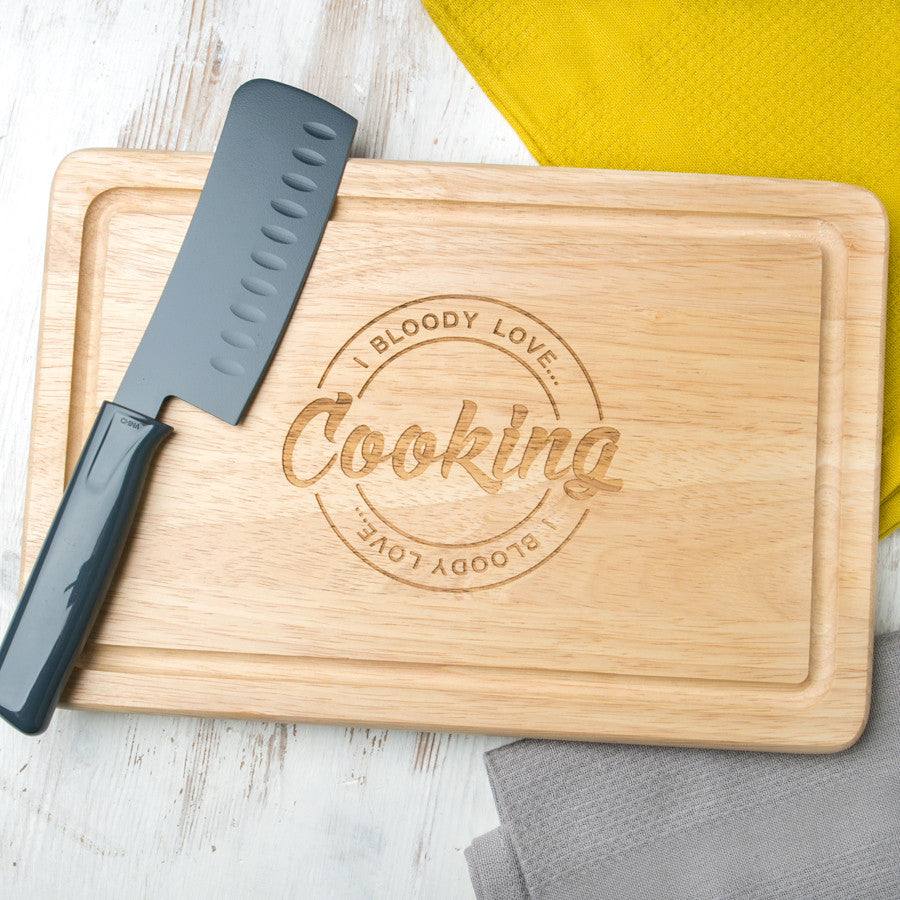 I Bloody Love Cooking Chopping Board - Dustandthings.com