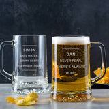 Personalised Pint Glass Beer Tankard For Him - Dustandthings.com