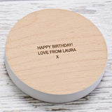Personalised Coloured Edge Coaster - Dustandthings.com