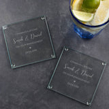 Personalised Housewarming Glass Coaster Set - Dustandthings.com