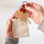 Engraved 'I Love You / More' Keyring Pair For Couples - Dustandthings.com