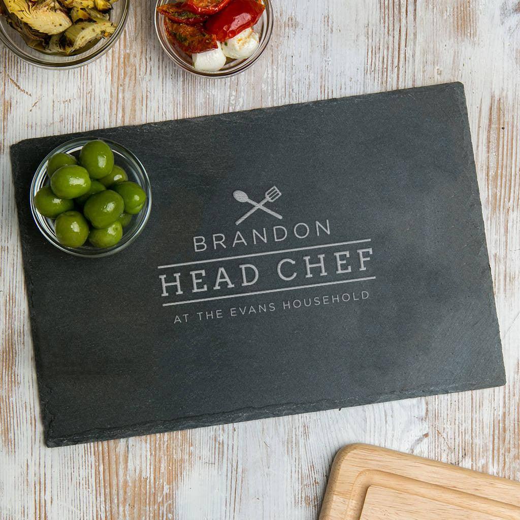 For Him Family Chef Personalised Serving Board - Dustandthings.com