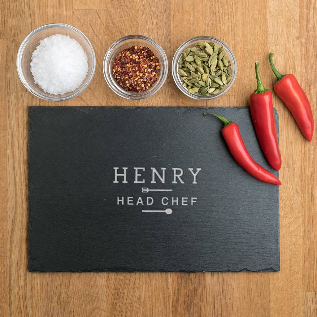 For Him 'Head Chef' Personalised Serving Board - Dustandthings.com