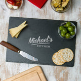 Personalised Natural Slate His Kitchen Serving Board - Dustandthings.com