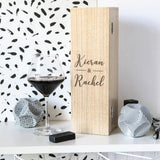 Personalised Couple's Names Alcohol Gift Box - Dustandthings.com