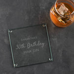 Personalised Glass Birthday Coaster - Dustandthings.com