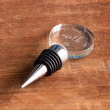 Personalised Glass Christmas Wine Bottle Stopper - Dustandthings.com