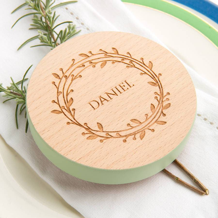 Personalised Colour Wedding Place Setting Favour Set - Dustandthings.com