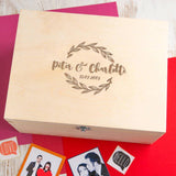 Personalised Couple's Wreath Keepsake Box - Dustandthings.com