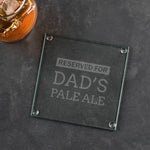 Personalised Daddy Engraved Glass Coaster - Dustandthings.com