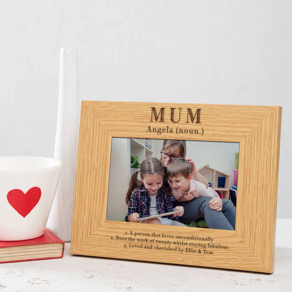 Personalised Definition Of Mum Photo Frame - Dustandthings.com