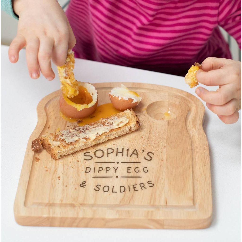 Personalised Egg And Toast Board For Children - Dustandthings.com