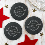 Personalised Family Christmas Coaster - Dustandthings.com