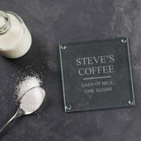 Personalised Glass Drinks Coaster - Dustandthings.com