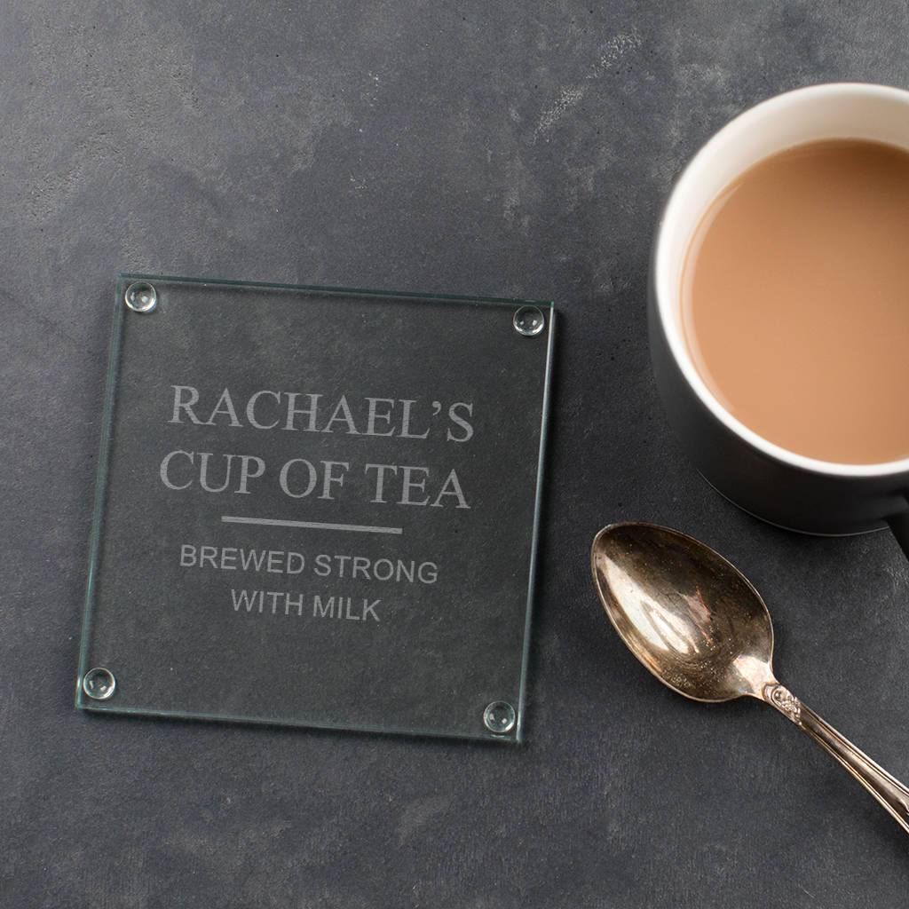 Personalised Glass Drinks Coaster - Dustandthings.com