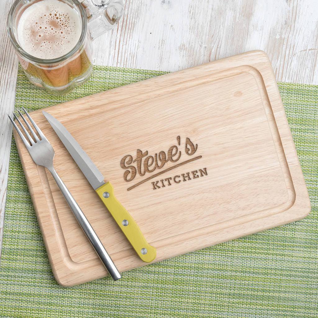 'His Kitchen' Personalised Chopping Board - Dustandthings.com