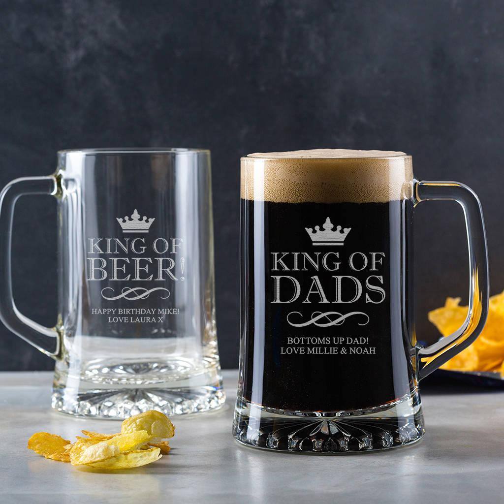 Personalised Tankard Pint Glass For Dad - Dustandthings.com