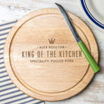 Culinary Kings Personalised Mens Wooden Chopping Board - Dustandthings.com