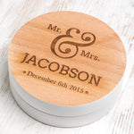 Personalised Mr And Mrs Coloured Edge Coasters - Dustandthings.com