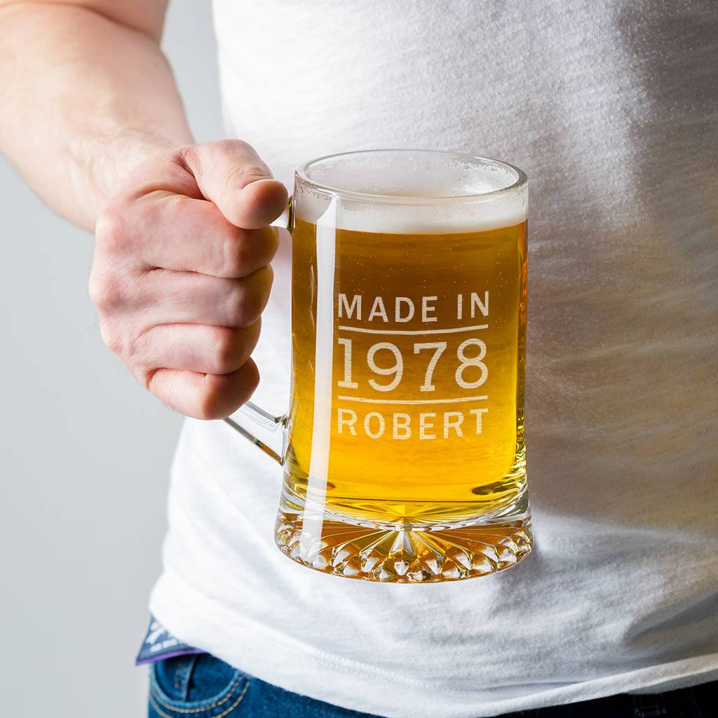 Personalised Pint Glass Tankard For Him - Dustandthings.com