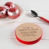 Personalised 'Santas Milk' Wooden Christmas Coaster - Dustandthings.com