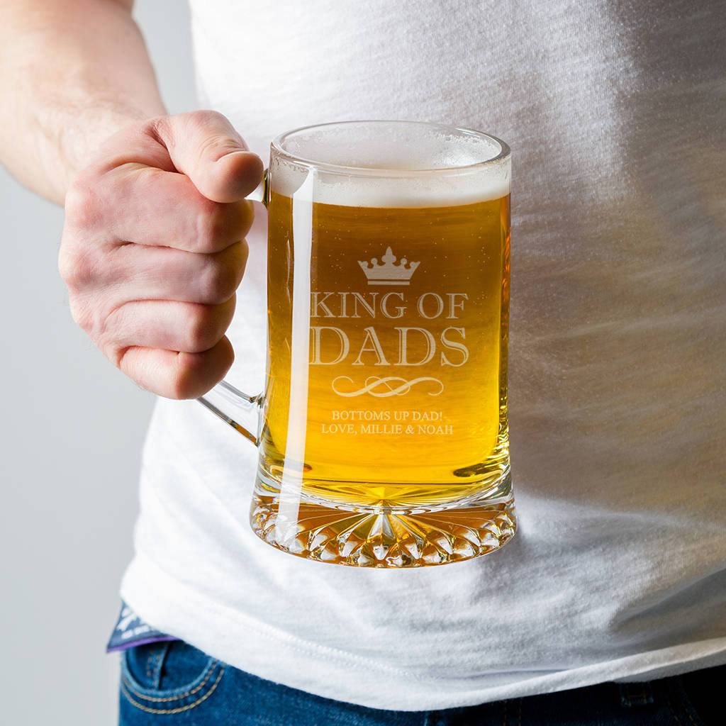 Personalised Tankard Pint Glass For Dad - Dustandthings.com