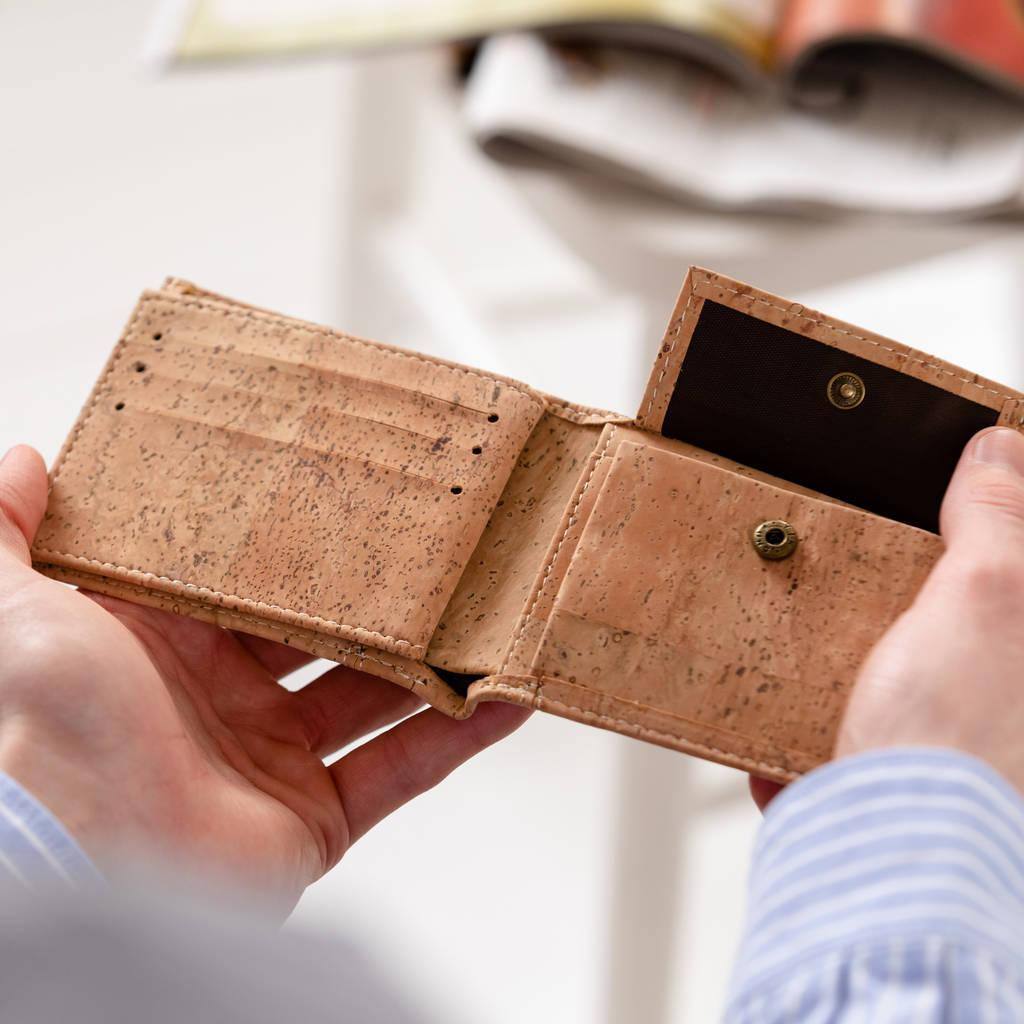 Personalised Vegan Cork Wallet For Men - Dustandthings.com