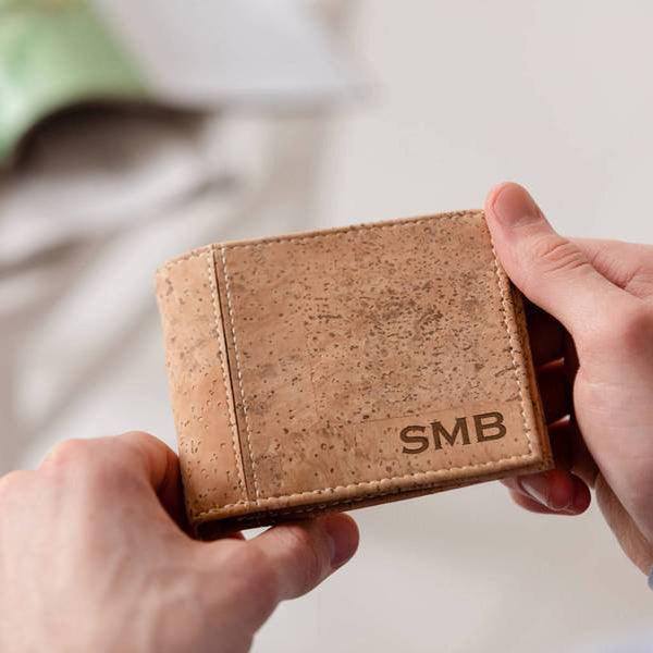 Personalised Vegan Cork Wallet For Men - Dustandthings.com