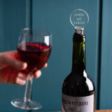 Personalised Glass Wine Bottle Stopper - Dustandthings.com