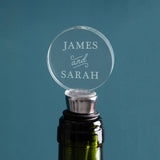 Personalised Glass Wine Bottle Stopper - Dustandthings.com