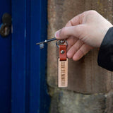 Personalised Wood And Leather Date Key Ring - Dustandthings.com